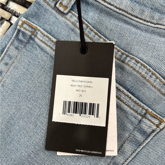 NWT. RE/DONE Originals High Rise Ankle Crop Stretch in Mid 90s Wash. Size 26 - Picture 6 of 11